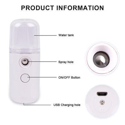 Face Steamer Humidifier USB Rechargeable